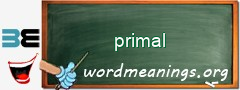 WordMeaning blackboard for primal